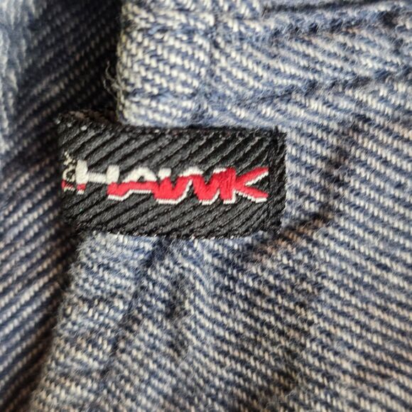 Tony Hawk Men's Large Blue Short Sleeve Button Up Shirt * MISSING (1) BUTTON - Picture 6 of 8